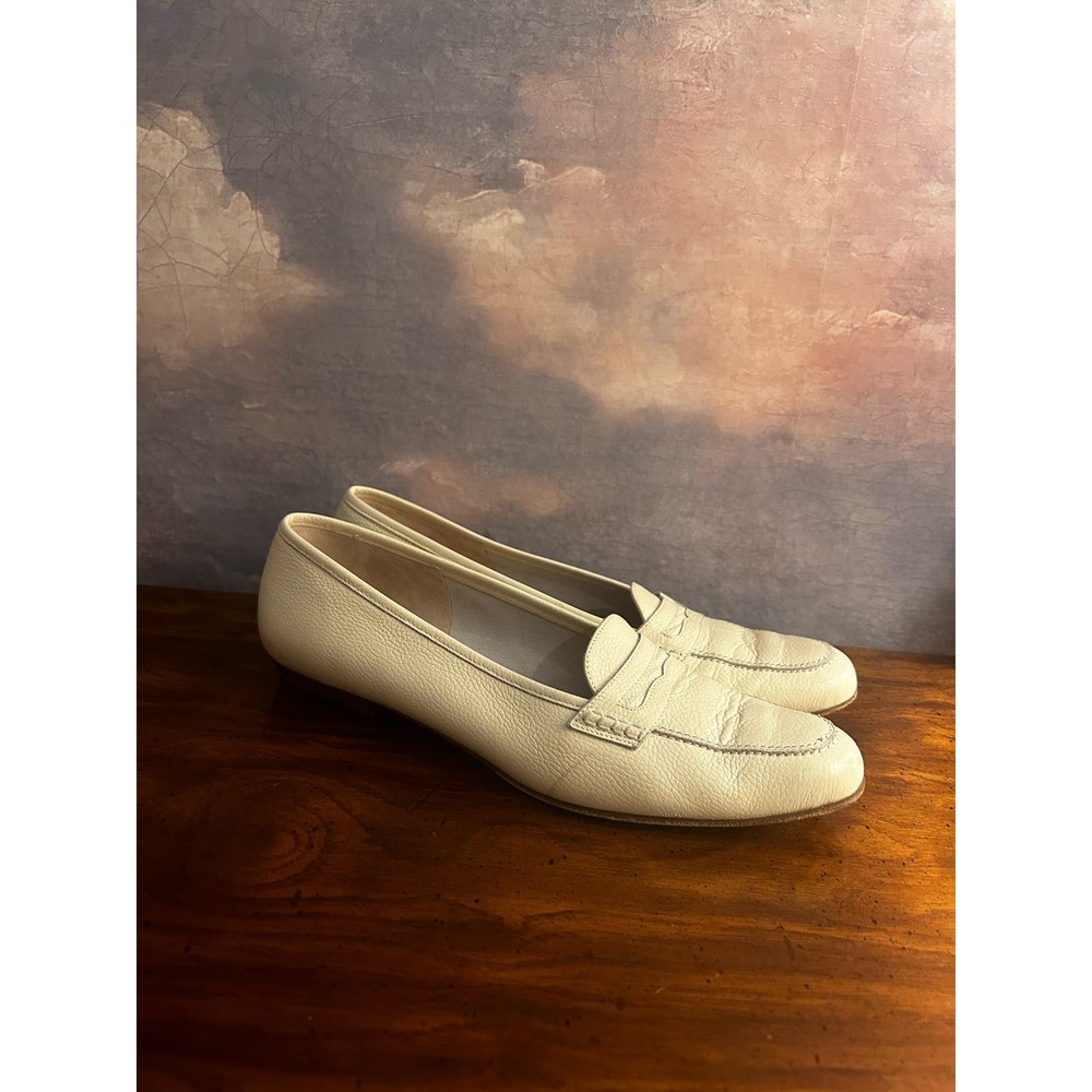 White Salvatore Ferragamo Loafers